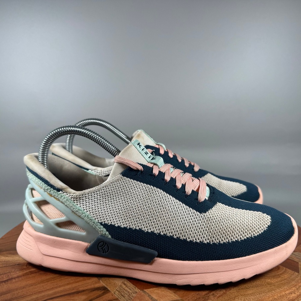 Kizik Lima Women 8 Men 6.5 Pink Navy Hands-Free Slip-On Sneakers G1FC DCAIBC05
